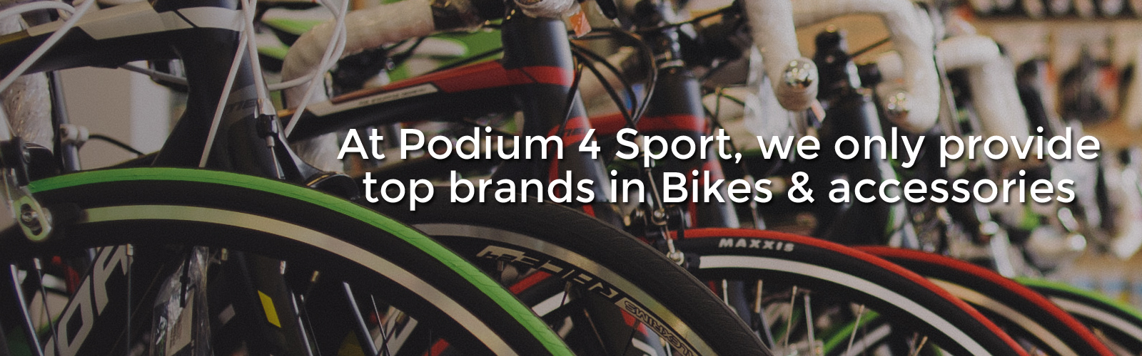 Podium for sport store bikes